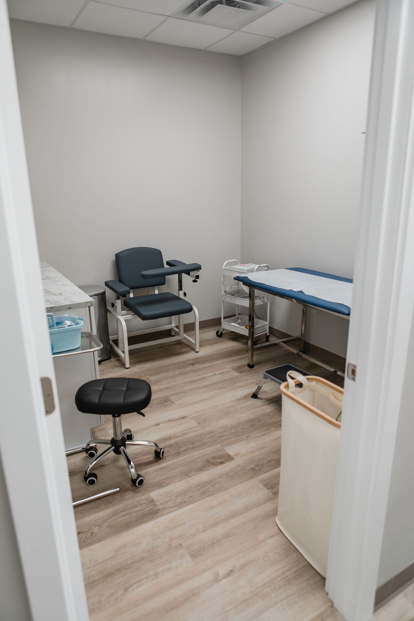 Finished private room in an Indianapolis-area commercial build-out