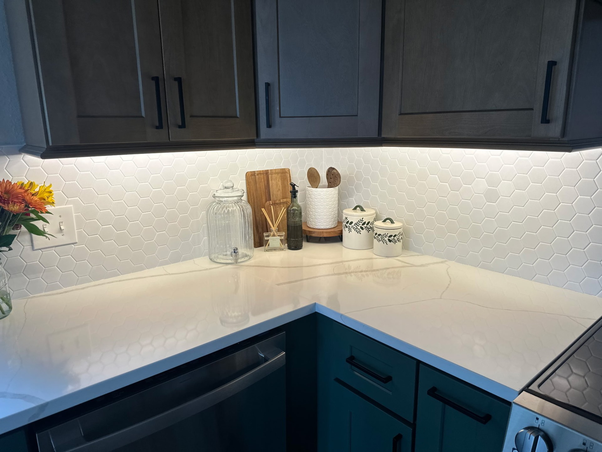 Hex Backsplash Kitchen